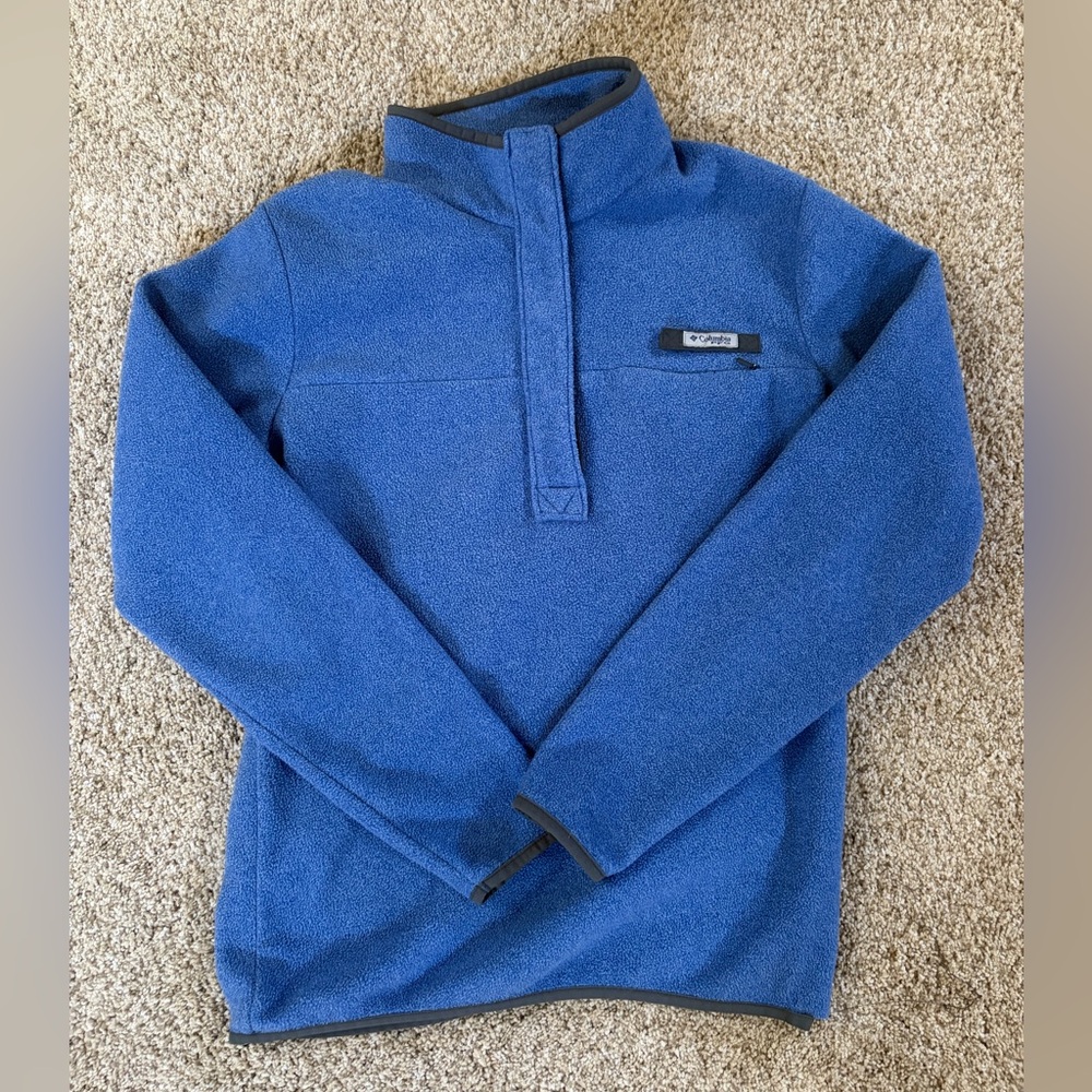 Vintage PFG Colombia Blue Women’s Fleece Pull-over Size Small